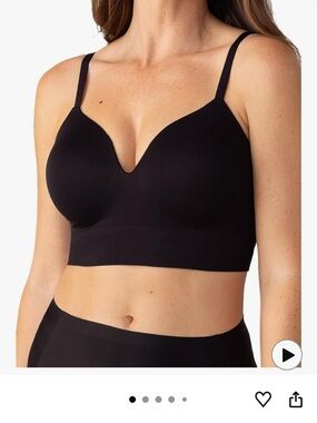 Shapermint Black Seamless Longline Bra